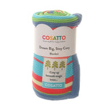 baby blanket Multi coloured striped 80cm x 100cm - British product