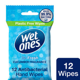 Wet Ones Be Fresh Antibacterial Hand Wipes x 12