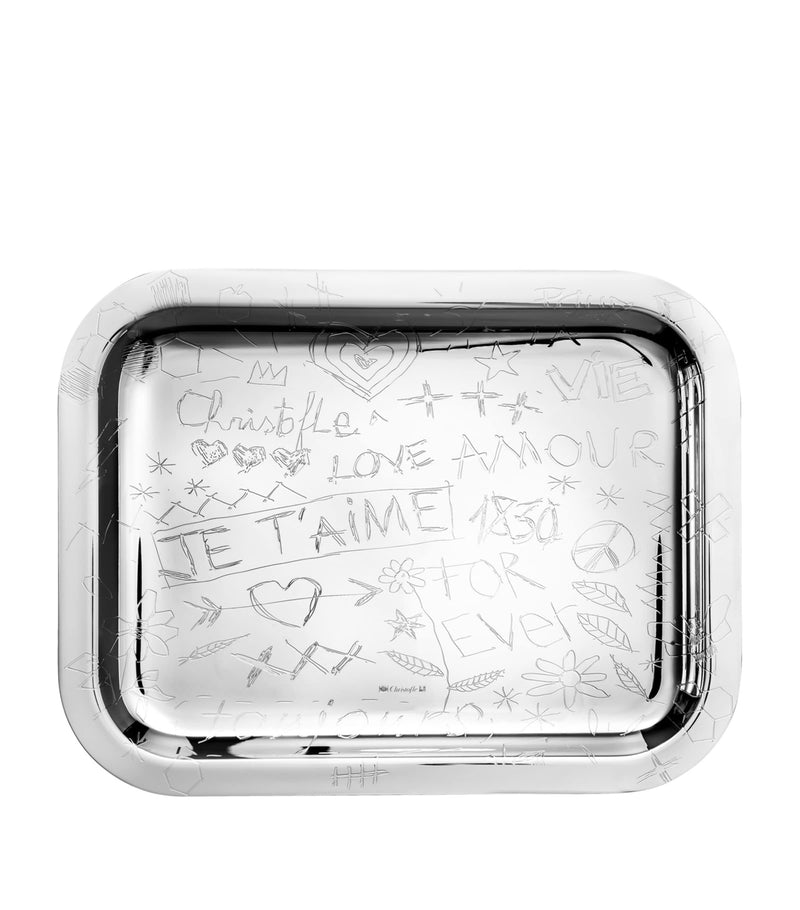 Christofle Graffiti serving tray 26cm x 20cm - British product