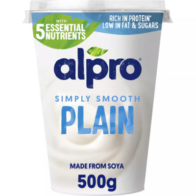 Alpro Plain Natural Soya Yoghurt Alternative 500g - British product