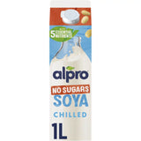 Alpro Soya No Sugar Chilled Dairy Free Drink 1L