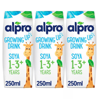 Alpro Soya Growing-Up Dairy Free Drink Multipack 3x250ml - British product