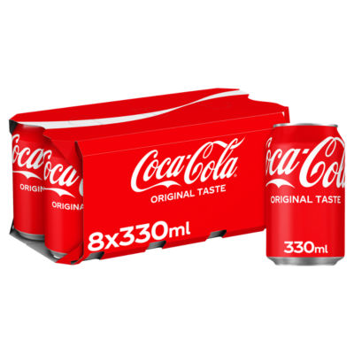 Coca-Cola Original Taste Cola Drink 8 x 330ml