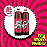 Dr Pepper Zero sugar-free cola 2L - British product