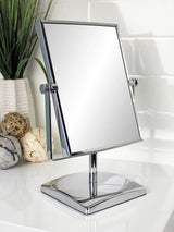 Showerdrape Chrome Vanity Mirror Rectangular 3x Magnification Teris 26.5cm Height