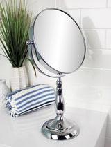 Showerdrape Chrome Vanity Mirror Round 7x Magnification Reversible 40.5cm