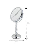 Showerdrape chrome vanity mirror round 7x magnification reversible 40.5cm (British brand)