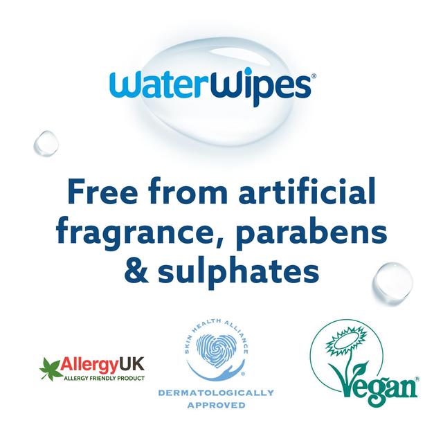 WaterWipes Baby Wipes Sensitive Weaning Plastic Free Wipes 60 Wipes 60 per pack GOODS M&S