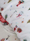 Catherine Lansfield Natural Christmas Town reversible duvet cover set - British product
