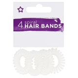 Superdrug 4 Pack Spiral Clear Hair Elastics
