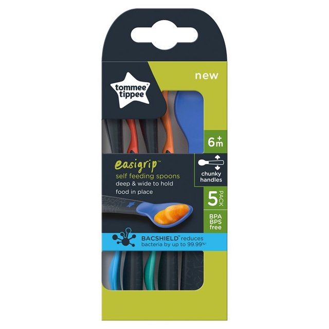 Tommee Tippee Easy Grip Feeding Spoons 5 per pack GOODS M&S