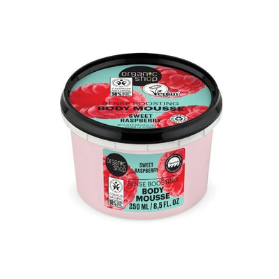 Organic Shop Sense Boost Body Mousse Sweet Raspberry Body Moisturiser 250ml