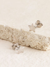 Sterling Silver Star Stud Earrings 0.5cm