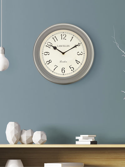 Brookpace Lascelles Grey Classic Wall Clock with Arabic Numbers 32cm Diameter