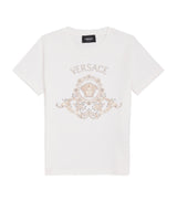 Versace Kids Cotton Jersey Embellished Logo T-Shirt 6-14 Years