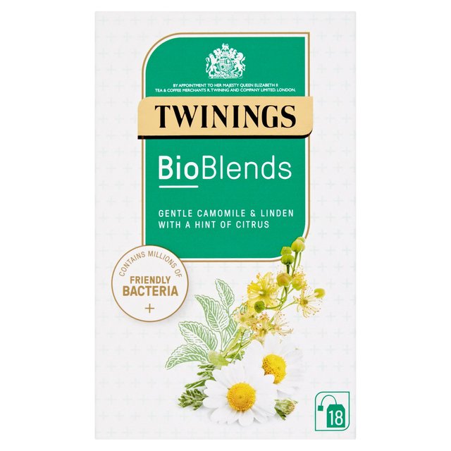 Twinings Bioblends Camomile and Linden Tea with Friendly Bacteria 18 per pack GOODS M&S