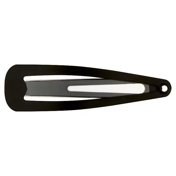 Superdrug Snap Hair Clips Black Hair Accessories Pack of 6, imported from the UK