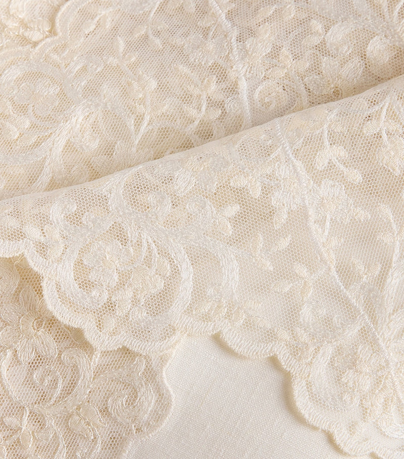 Dea Linen Lace-Trim Elite Tablecloth (170cm x 270cm)