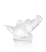 Lalique 2 Lovebirds Large Crystal Sculpture
