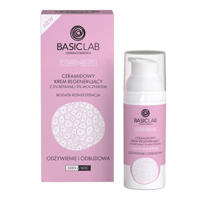 BasicLab Ceramide Regenerating Cream Rich Consistency Facial Moisturiser 50ml
