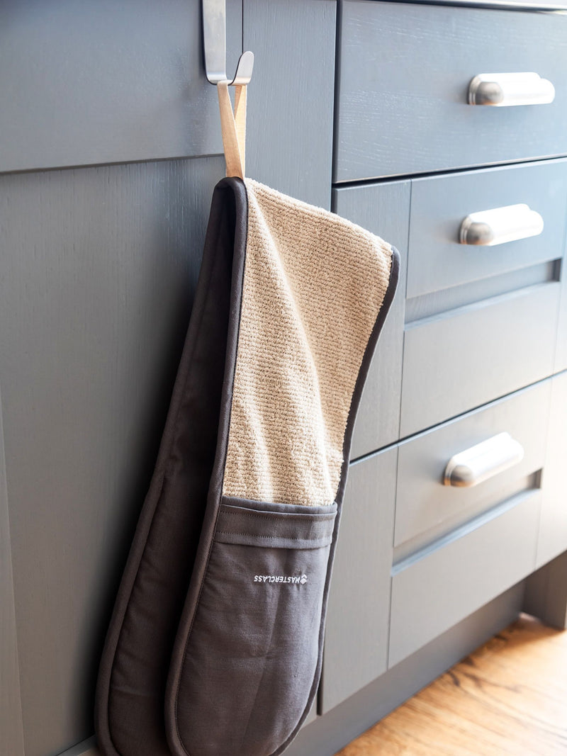 MasterClass Grey Deluxe Professional Double Oven Gloves, imported from the UK
