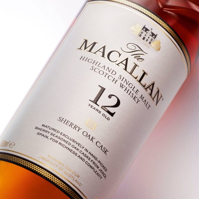 The Macallan 12 Year Old Sherry Oak Single Malt Whisky 70cl GOODS M&S