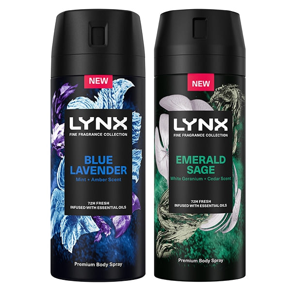 Lynx premium deodorant bodyspray sage lavender bundle imported from the UK