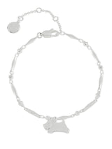 Radley Ladies Silver Tone Jumping Dog Charm Bracelet