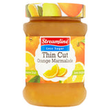 Streamline less sugar thin cut orange marmalade 340g (British brand)