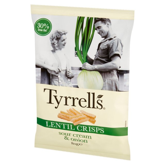 Tyrrells Lentil Sharing Crisps Sour Cream & Onion 80g GOODS M&S
