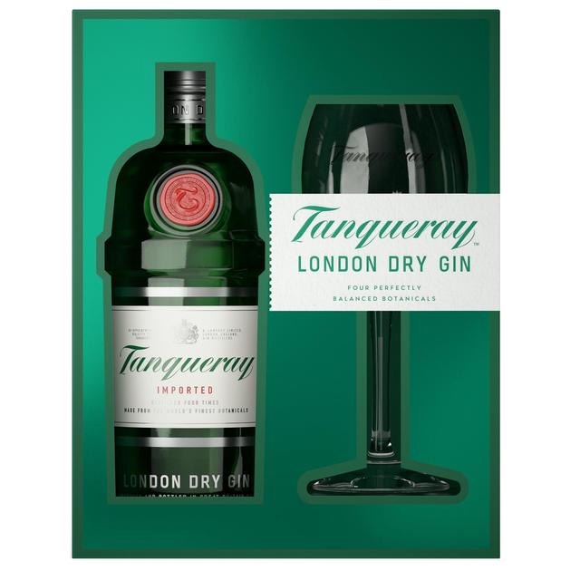 Tanqueray London Dry Gin and Copa Glass Gift Pack 70cl GOODS M&S