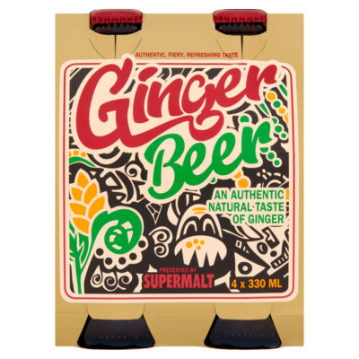 Supermalt Ginger Beer 4 x 330ml (British brand)