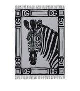 Dolce&Gabbana Casa Cashmere Zebra DG Throw Blanket 140cm x 180cm