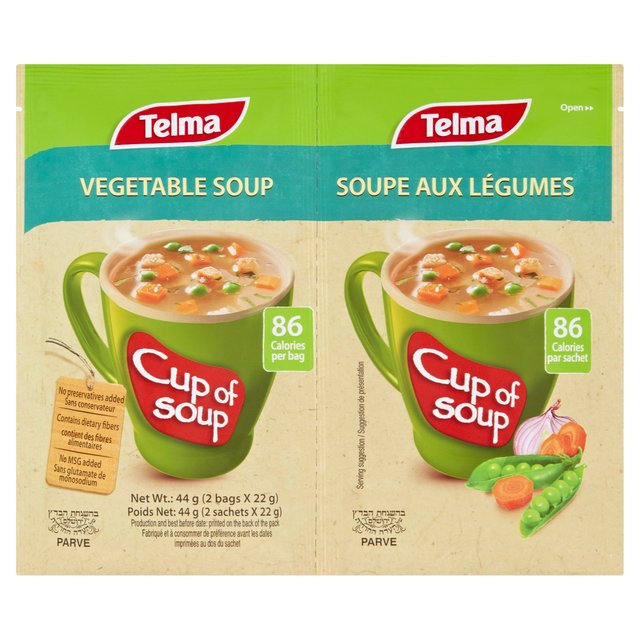 Telma Cup of Soup Vegetable with croutons 2 x 22g GOODS M&S