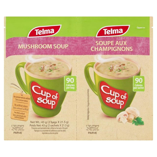 Telma Cup of Soup Mushroom 2 x 21g GOODS M&S
