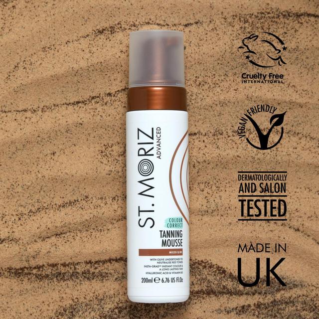 St Moriz Advanced Colour Correcting Tanning Mousse Medium 200ml GOODS M&S