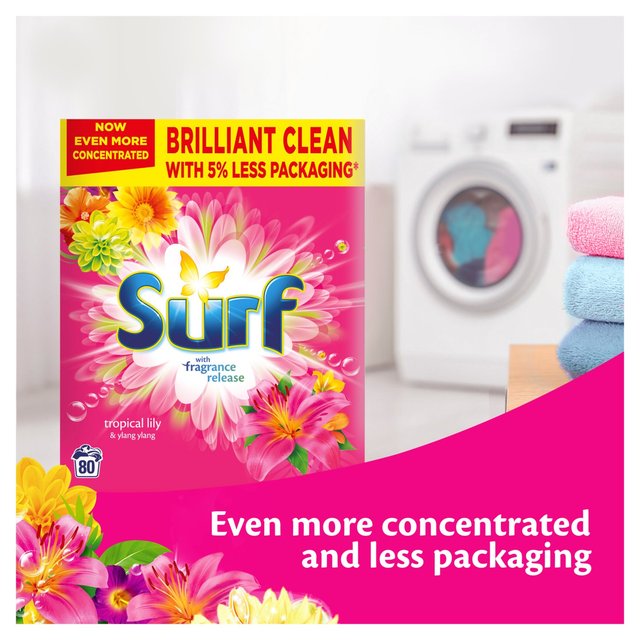 Surf Washing Powder Tropical Lily 80 wash 4kg GOODS M&S