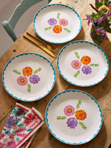 Lucy Tiffney Floral Set of 4 Stoneware Dinner Plates