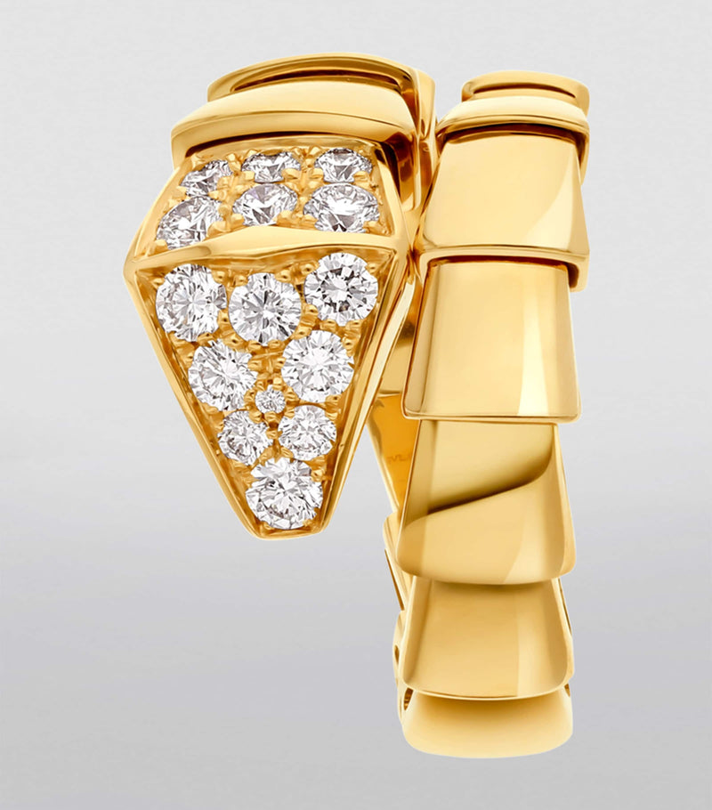 Bvlgari Serpenti Scaglie ring yellow gold and diamond - British product