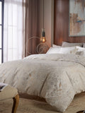 Vantona Cream Chafield Jacquard duvet cover and pillowcase set (British brand)