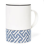 Fine Bone China Mug with Pastel Geometric Print