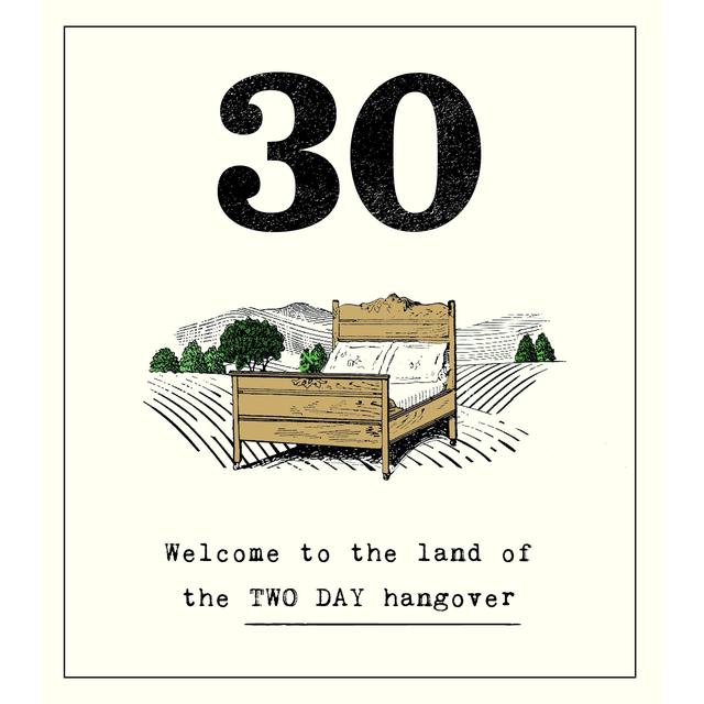 Two Day Hangover 30th Birthday Card GOODS M&S