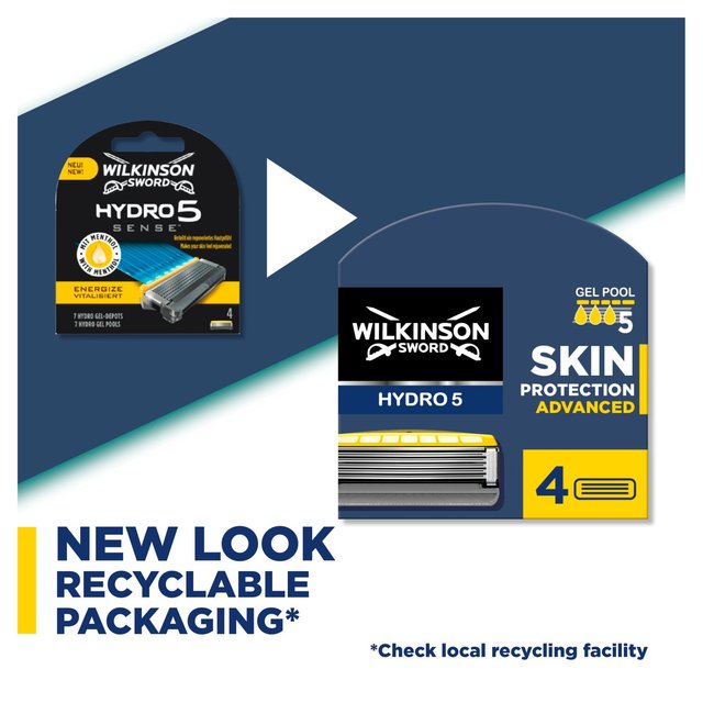 Wilkinson Sword Hydro 5 Skin Protection Advanced Men's Razor Blades 4 per pack GOODS M&S