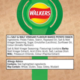 Walkers Baked Salt & Vinegar Multipack Snacks 6 per pack GOODS M&S