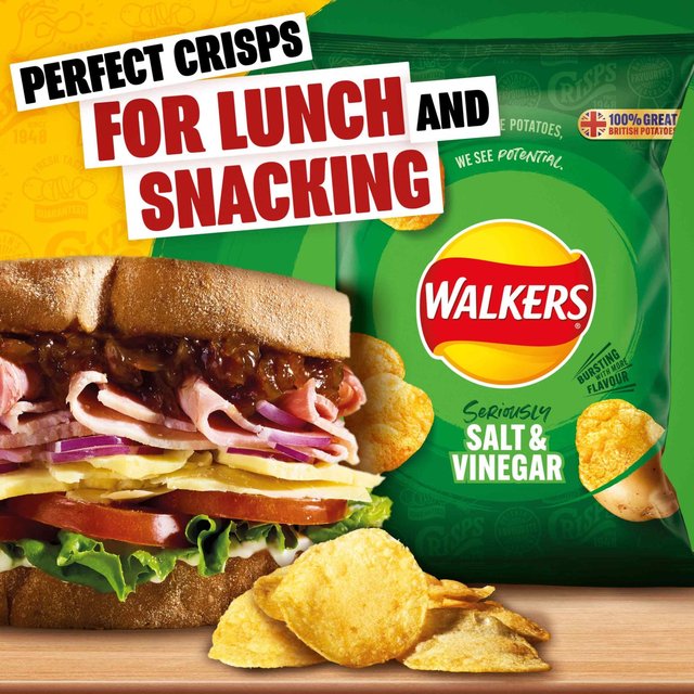 Walkers Salt & Vinegar Sharing Bag Crisps 150g GOODS M&S