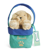 Harrods Puppy in a Bag Small Dog Plush Toy