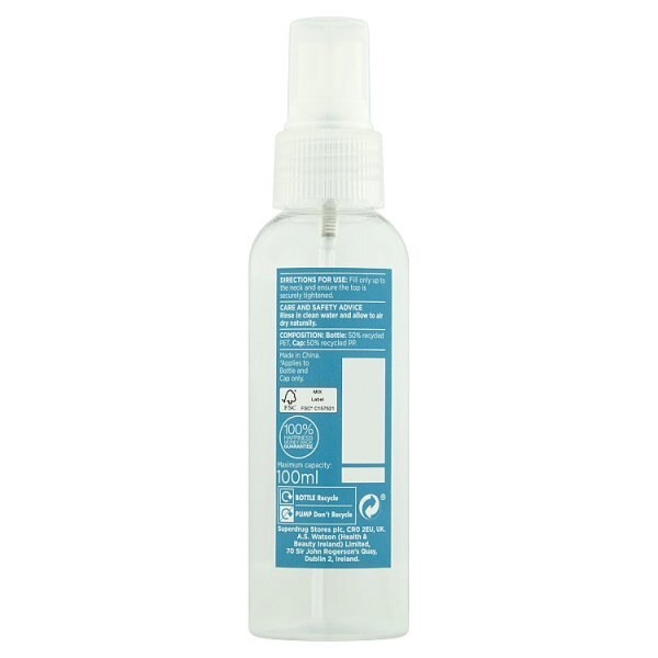 Superdrug Spray Travel Bottle 100ml GOODS Superdrug