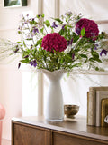 Nina Campbell white fluted large vase, imported from the UK