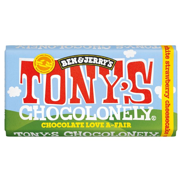 Tony's Chocolonely White Chocolate Strawberry Cheesecake 180g GOODS M&S