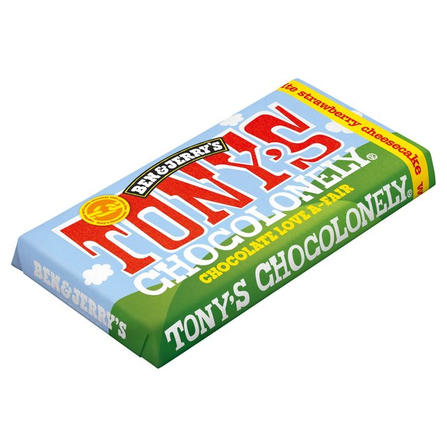 Tony's Chocolonely White Chocolate Strawberry Cheesecake 180g GOODS M&S